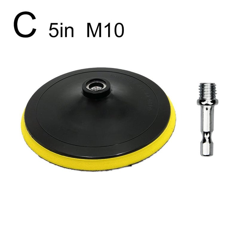 Angle grinder grinding wheel discs: 180 grit, 80 grit self-adhesive sandpaper, 100 grit tray, 125 grit suction cup polishing disc.